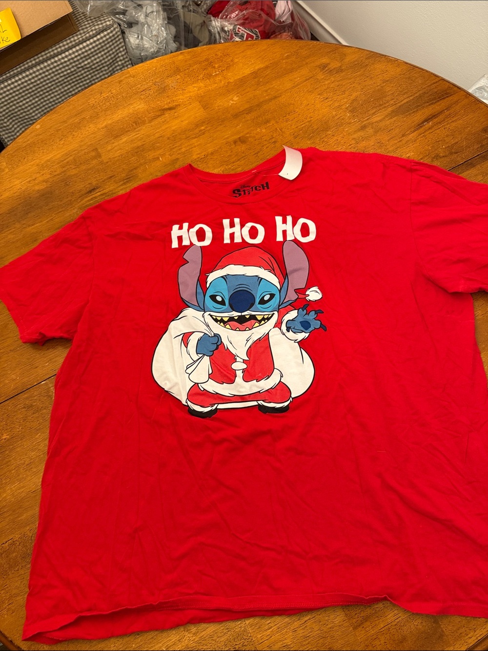 Disney Red Stitch Santa 'Ho Ho Ho' Holiday Tee xxxl